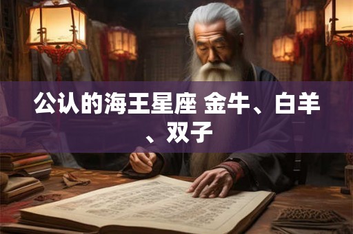 公认的海王星座 金牛、白羊、双子