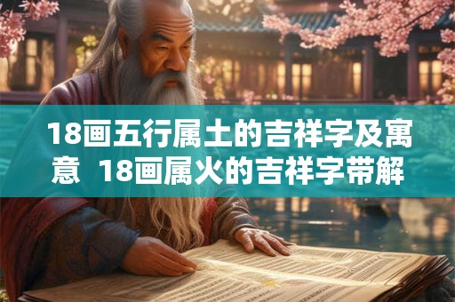 18画五行属土的吉祥字及寓意  18画属火的吉祥字带解释