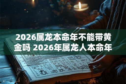 2026属龙本命年不能带黄金吗 2026年属龙人本命年戴什么好