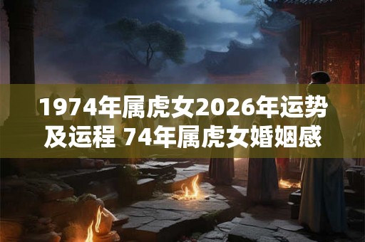1974年属虎女2026年运势及运程 74年属虎女婚姻感情分析