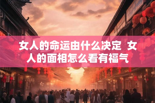 女人的命运由什么决定  女人的面相怎么看有福气