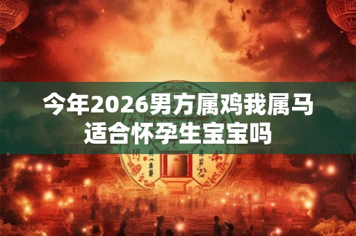 今年2026男方属鸡我属马适合怀孕生宝宝吗