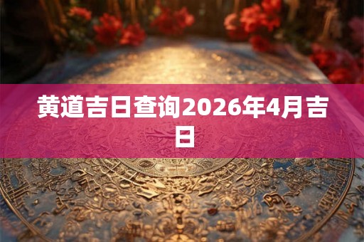 黄道吉日查询2026年4月吉日