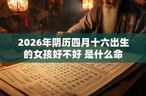 2026年阴历四月十六出生的女孩好不好 是什么命