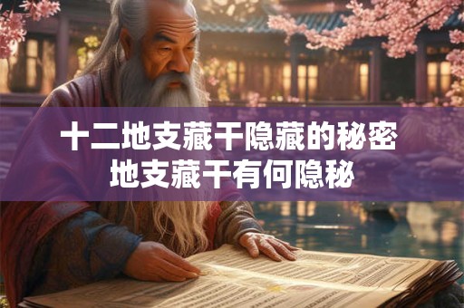 十二地支藏干隐藏的秘密 地支藏干有何隐秘