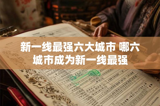 新一线最强六大城市 哪六城市成为新一线最强