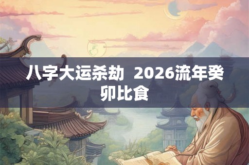 八字大运杀劫  2026流年癸卯比食