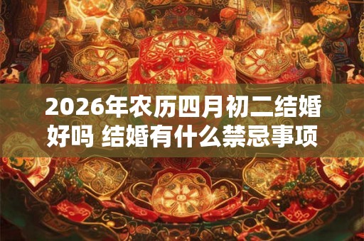 2026年农历四月初二结婚好吗 结婚有什么禁忌事项