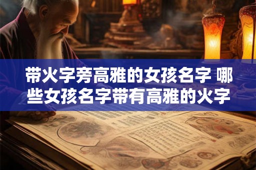 带火字旁高雅的女孩名字 哪些女孩名字带有高雅的火字旁