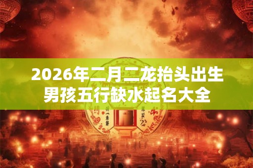 2026年二月二龙抬头出生男孩五行缺水起名大全