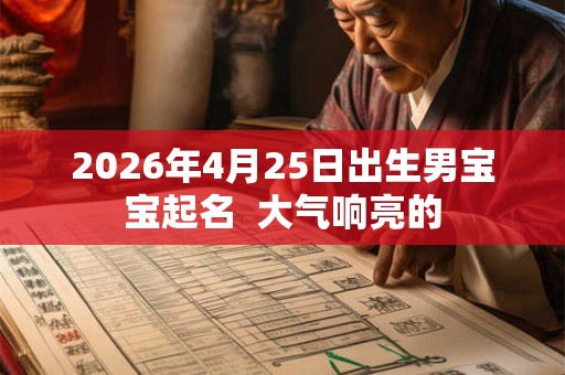 2026年4月25日出生男宝宝起名 大气响亮的 2026年4月25日出生男宝宝起名 大气响亮的