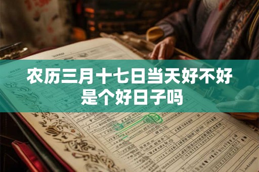 农历三月十七日当天好不好 是个好日子吗 农历三月十七日当天好不好 是个好日子吗
