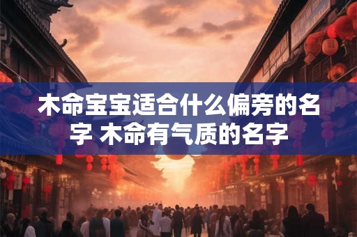 木命宝宝适合什么偏旁的名字 木命有气质的名字