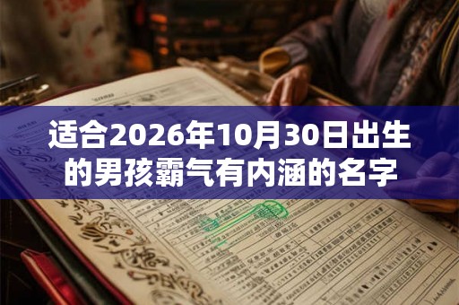 适合2026年10月30日出生的男孩霸气有内涵的名字 适合2026年10月30日出生的男孩霸气有内涵的名字