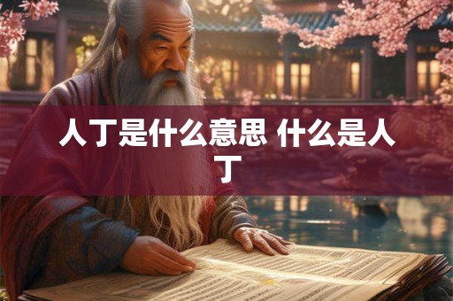 人丁是什么意思 什么是人丁 人丁是什么意思 什么是人丁