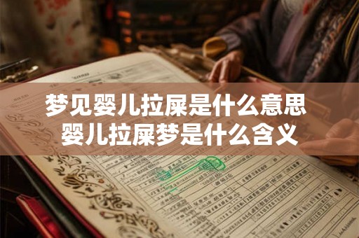 梦见婴儿拉屎是什么意思 婴儿拉屎梦是什么含义