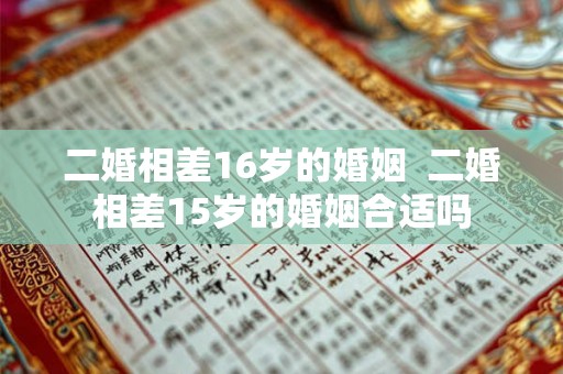 二婚相差16岁的婚姻  二婚相差15岁的婚姻合适吗