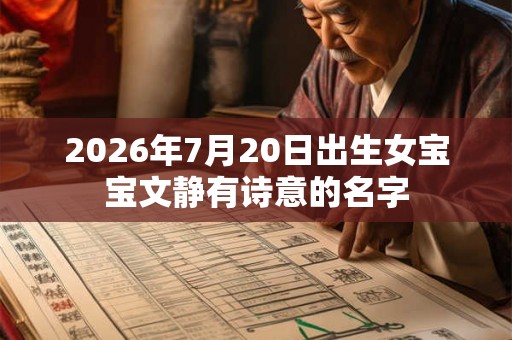 2026年7月20日出生女宝宝文静有诗意的名字 2026年7月20日出生女宝宝文静有诗意的名字