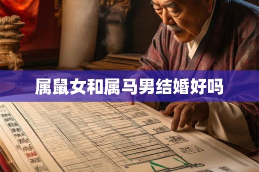 属鼠女和属马男结婚好吗