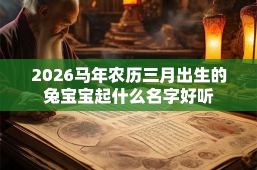2026马年农历三月出生的兔宝宝起什么名字好听