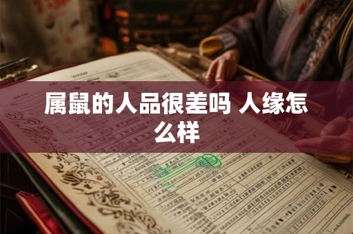 属鼠的人品很差吗 人缘怎么样