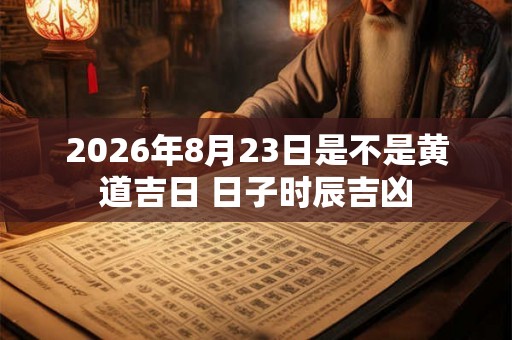 2026年8月23日是不是黄道吉日 日子时辰吉凶