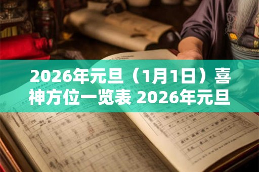 2026年元旦（1月1日）喜神方位一览表 2026年元旦喜神查询