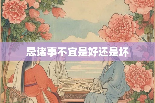 忌诸事不宜是好还是坏