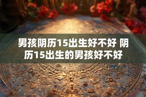 男孩阴历15出生好不好 阴历15出生的男孩好不好