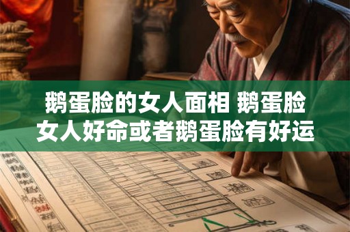 鹅蛋脸的女人面相 鹅蛋脸女人好命或者鹅蛋脸有好运气