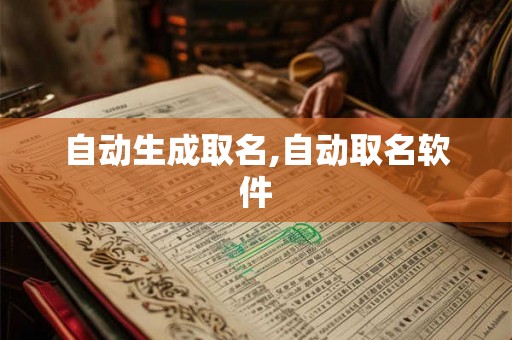 自动生成取名,自动取名软件 自动生成取名,自动取名软件