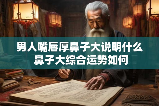 男人嘴唇厚鼻子大说明什么 鼻子大综合运势如何