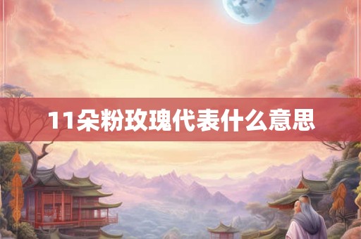 11朵粉玫瑰代表什么意思
