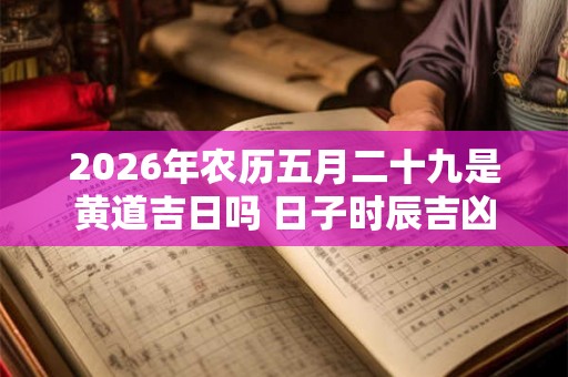 2026年农历五月二十九是黄道吉日吗 日子时辰吉凶 2026年农历五月二十九是黄道吉日吗 日子时辰吉凶