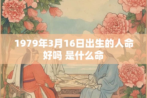 1979年3月16日出生的人命好吗 是什么命