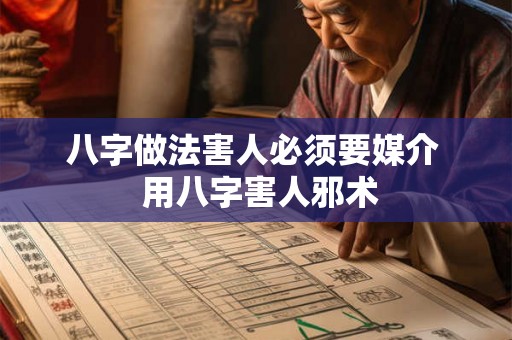 八字做法害人必须要媒介  用八字害人邪术