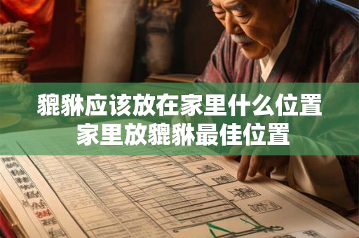 貔貅应该放在家里什么位置 家里放貔貅最佳位置