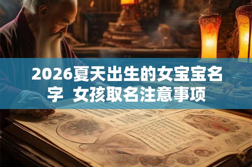 2026夏天出生的女宝宝名字  女孩取名注意事项