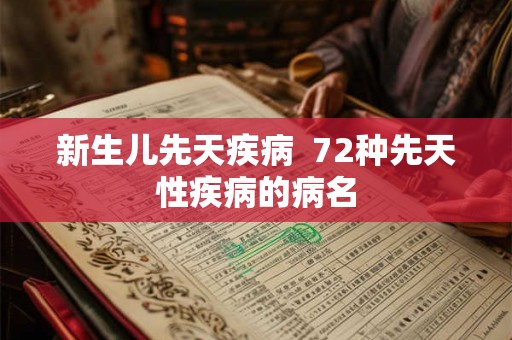 新生儿先天疾病  72种先天性疾病的病名