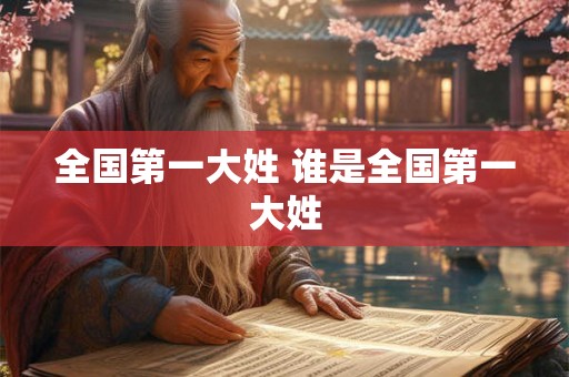 全国第一大姓 谁是全国第一大姓