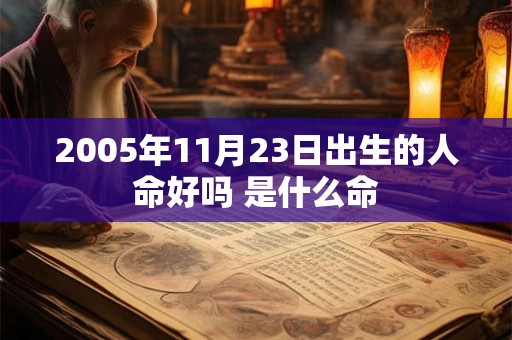 2005年11月23日出生的人命好吗 是什么命