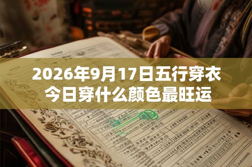 2026年9月17日五行穿衣 今日穿什么颜色最旺运