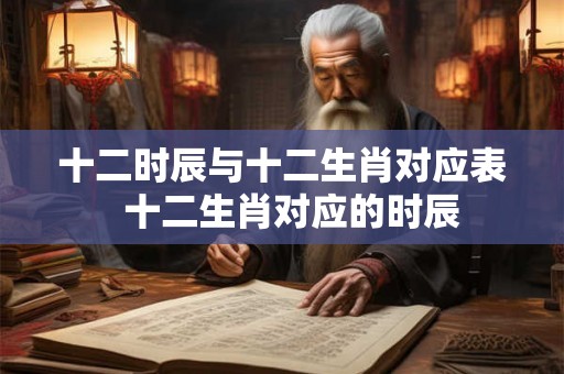 十二时辰与十二生肖对应表  十二生肖对应的时辰