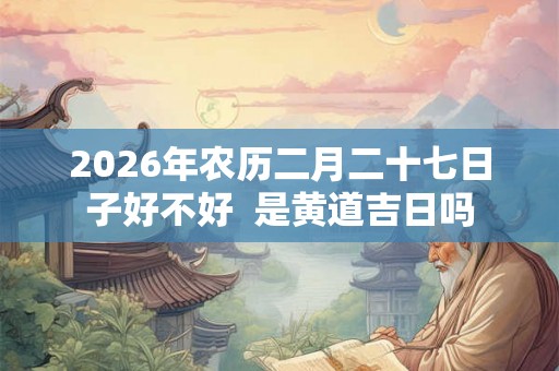 2026年农历二月二十七日子好不好  是黄道吉日吗