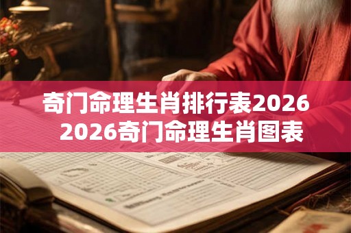 奇门命理生肖排行表2026  2026奇门命理生肖图表
