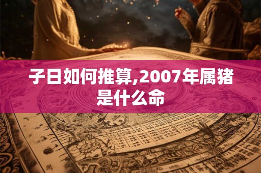 子日如何推算,2007年属猪是什么命