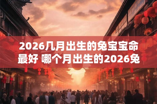 2026几月出生的兔宝宝命最好 哪个月出生的2026兔宝宝运势最佳 2026几月出生的兔宝宝命最好 哪个月出生的2026兔宝宝运势最佳