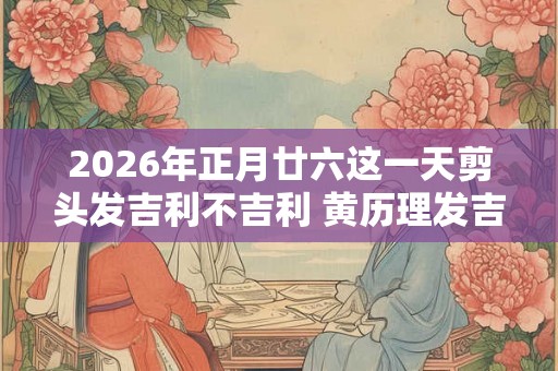 2026年正月廿六这一天剪头发吉利不吉利 黄历理发吉日查询 2026年正月廿六这一天剪头发吉利不吉利 黄历理发吉日查询