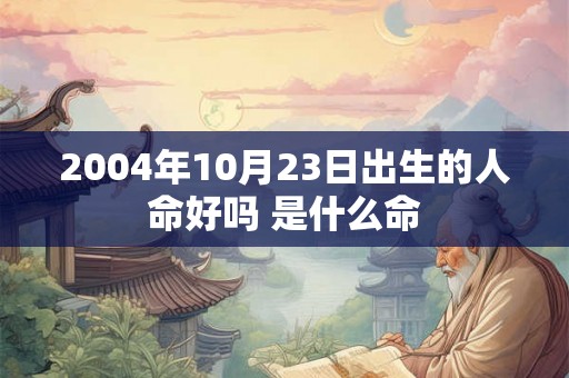 2004年10月23日出生的人命好吗 是什么命 2004年10月23日出生的人命好吗 是什么命