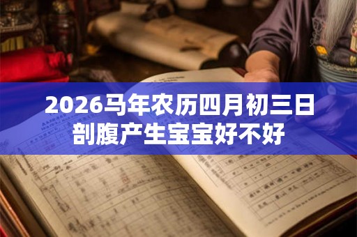 2026马年农历四月初三日剖腹产生宝宝好不好